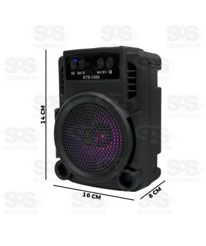 Caixa De Som Bluetooth 8W Recarregável KTS-1360