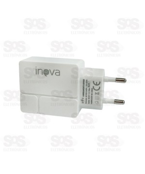 Carregador 2 USB 3.1A Com Cabo Micro USB V8 Inova CAR-3235S