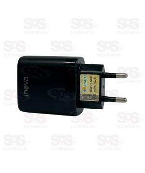 Carregador 2 USB 3.1A Com Cabo Micro USB V8 Inova CAR-3117S