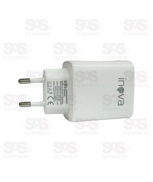 Carregador USB+TPC 40W Com Cabo Micro USB V8 Inova CAR-3189S