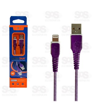 Cabo De Dados Rápido Iphone 3.4A 1 Metro Inova MD-8441