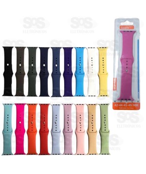 Pulseira De Silicone Smartwatch 42/44/45/49mm Cores Variadas Basik WU-254