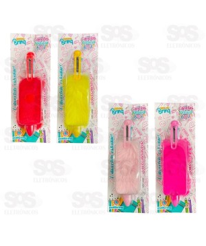 Caneta 6 Cores Pelúcia Polibrinq SCB33