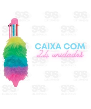Caneta 6 Cores Plush  Polibrinq SC07