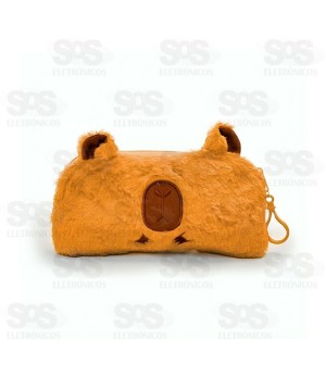 Estojo Escolar Pelúcia Capivara Polibrinq SCB111