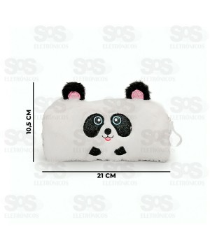 Estojo Escolar Pelúcia Panda Polibrinq SCB121