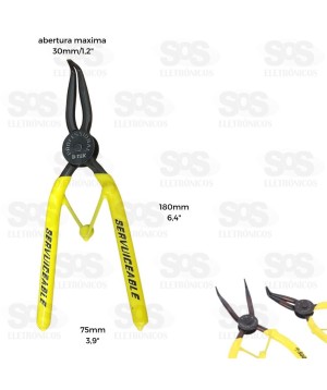 Alicate Para Anéis Externo Curvo 7 Polegadas B-tek BT393