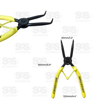 Alicate Para Anéis Interno Curvo 7 Polegadas B-tek BT394