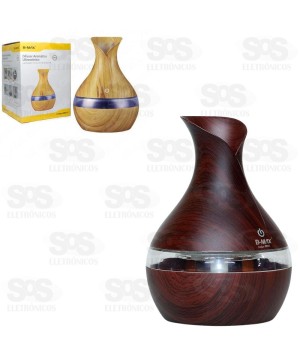 Difusor Umidificador De Ar Com LED Colorido 300ml B-Max BM033