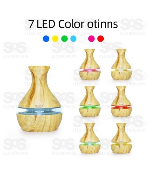 Difusor Umidificador De Ar Com LED Colorido 300ml B-Max BM033