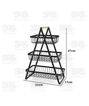 Fruteira Inox 3 Andadres 50cm B-max BM-F1113
