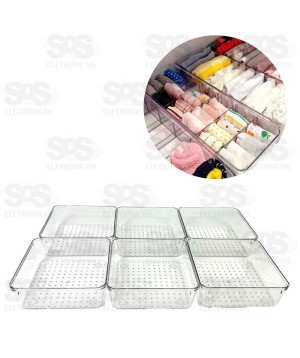 Kit Organizador Multiuso Modular 6 Peças Em Acrílico B-Max BM-1140