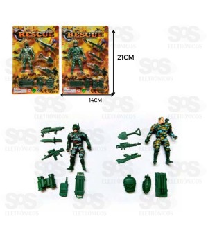 Kit Soldados Resgate com 7 Peças Toy King -TK-AB5845