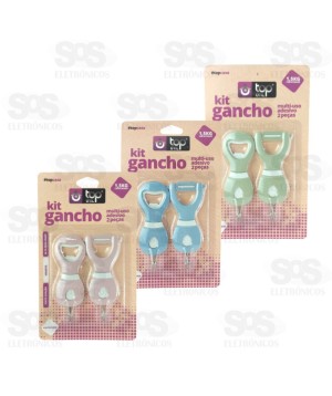 Ganchos Multiuso Adesivo 2 Unidades Top Útil TOP 0790
