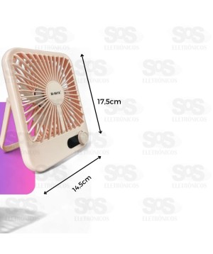 Mini Ventilador Com Display Digital B-max BM-F1091