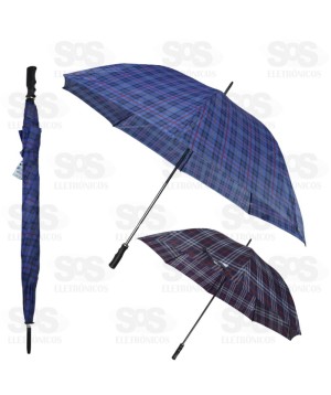 Guarda Chuva Grande Xadrez Manual Segma  SEG-XAD75