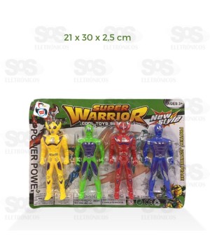 Kit Herói Robô 4 Bonecos PIca Pau 4291