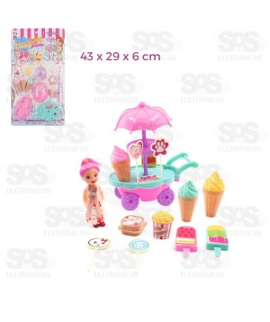 Carrinho de Sorvete com 19 Peças Pica Pau 3862