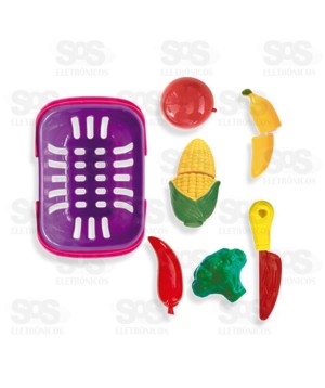 Cestinha Piquenique 7 Peças com Velcro Pica Pau 878