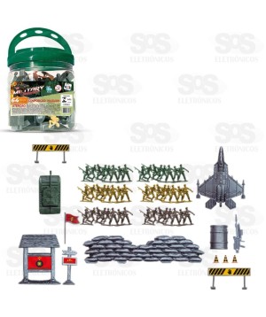 Balde Power Militar com 64 Peças Pica Pau 774