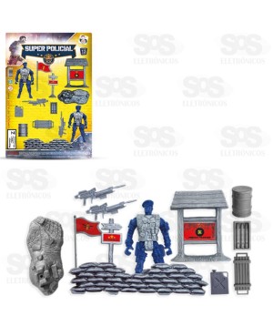 Kit Super Policia com 13 Peças Pica pau 775
