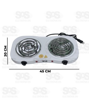 Fogareiro Elétrico 2 Bocas 220V 2500W Bak BK-FCE706-220V