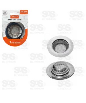 Ralo De Aço Inox Para Pia 5,4cm Caerus CRS-2845