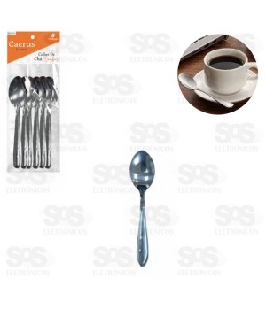 Kit Jogo De Colher De Café  Inox com 6 Unidades Caerus CRS-2605
