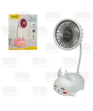 Mini Ventilador Bichinho Recarregável B-Max BM-F948