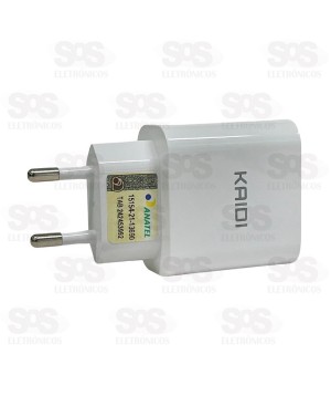 Carregador Turbo QC3.0 18W Com Cabo Micro USB V8 Kaidi KD-111S