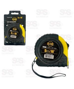 Trena Emborrachada Com Trava 5Mx25MM B-Tek BT-326