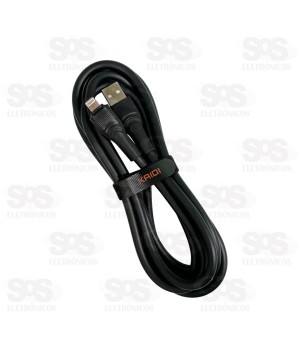 Cabo Reforçado 30W Iphone 3 Metros Kaidi KD-354A