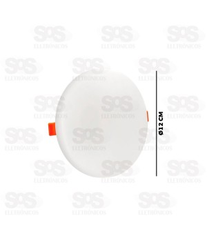 Painel Redondo LED Branco 17W Sobrepor + Embutir BDPD-1700