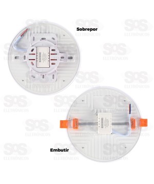 Painel Redondo Borda Infinita 2 em 1 LED Branco 32W Black+ Decker BDPD3200