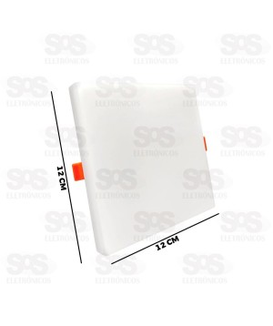 Painel Quadrado LED Branco 17W Sobrepor + Embutir BDPD-1700