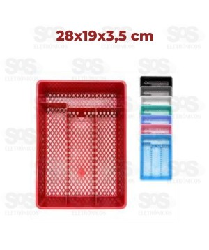 Porta Talheres Com 4 Divisórias Cores Variadas 156