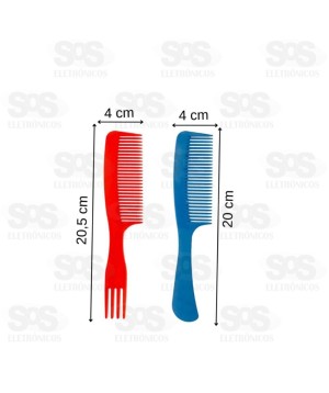 Kit com 02 Pentes Para Cabelo Cores Variadas 162