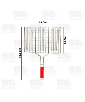 Grelha Para Churrasco 31x20CM Caerus CRS-2314