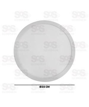 Painel Redondo Sobrepor LED Branco 25W 3200K Maxbom