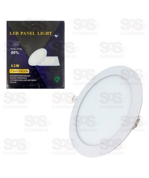 Painel Redondo Embutir LED Branco 15W XLS 40015-19