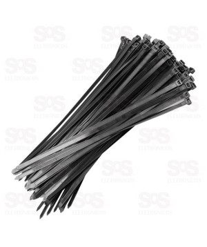 Abraçadeira Nylon Preta 3,60x 250 mm Embalagem Com 100 Unidades
