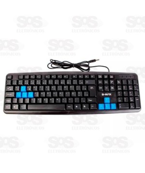 Teclado Padrão Usb Com Fio B-max Bm-t01