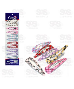 Cartela Tic-Tac De Cabelo 12 Unidades Santa Clara