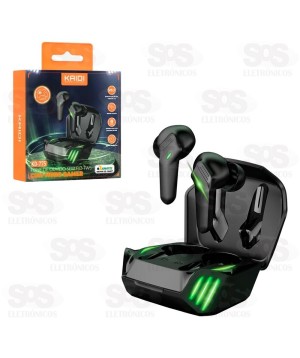 Fone de Ouvido Gamer Sem Fio TWS IPX4 Kaidi KD-775