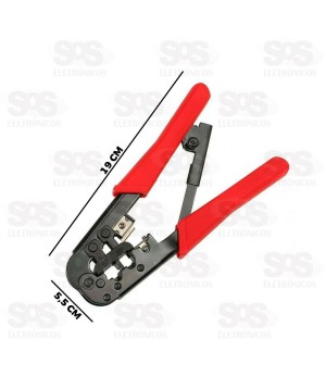 Alicate De Crimpar Para RJ45/RJ12/RJ11 Com Catraca De Pressão 1934