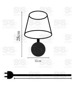  Abajur Infantil de Cerâmica Bola Top ùtil TOP1496