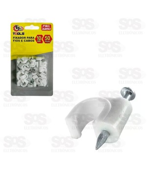 Fixador Para Cabos 50 Unidades 10MM FBG 3260