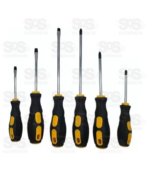 Kit De Chaves Fenda/Philips 6 Peças FBG 3202