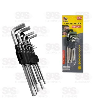 Kit Chave Allen 1,5mm-10mm Com 9 Peças FBG 3220