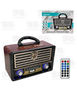 Rádio Retrô AM/FM/SW/Bluetooth/USB Song Star SS-737UBT